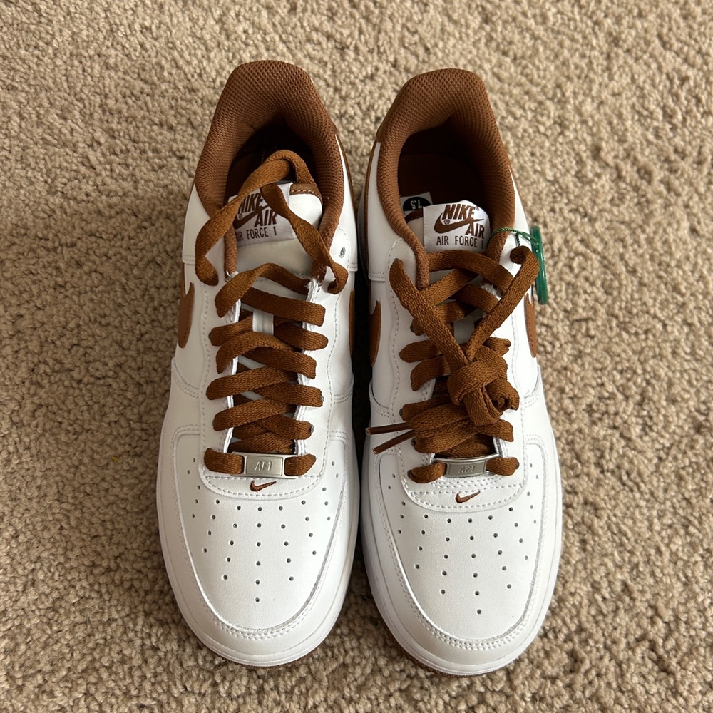 NWT white and brown Air Force 1s